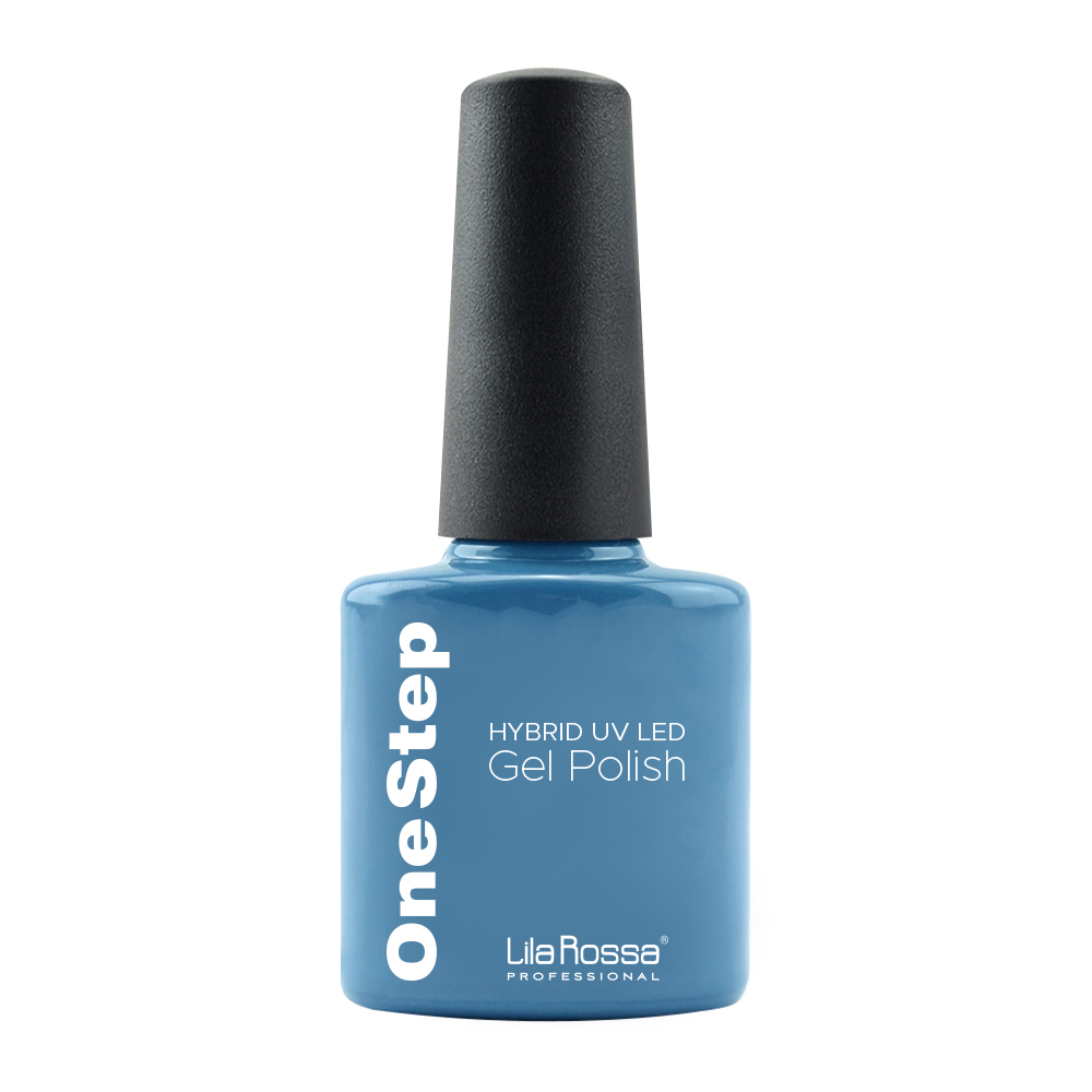 Oja semipermanenta, Lila Rossa, OneStep, 3 in 1, 124 Steel Blue, 7.3 ml