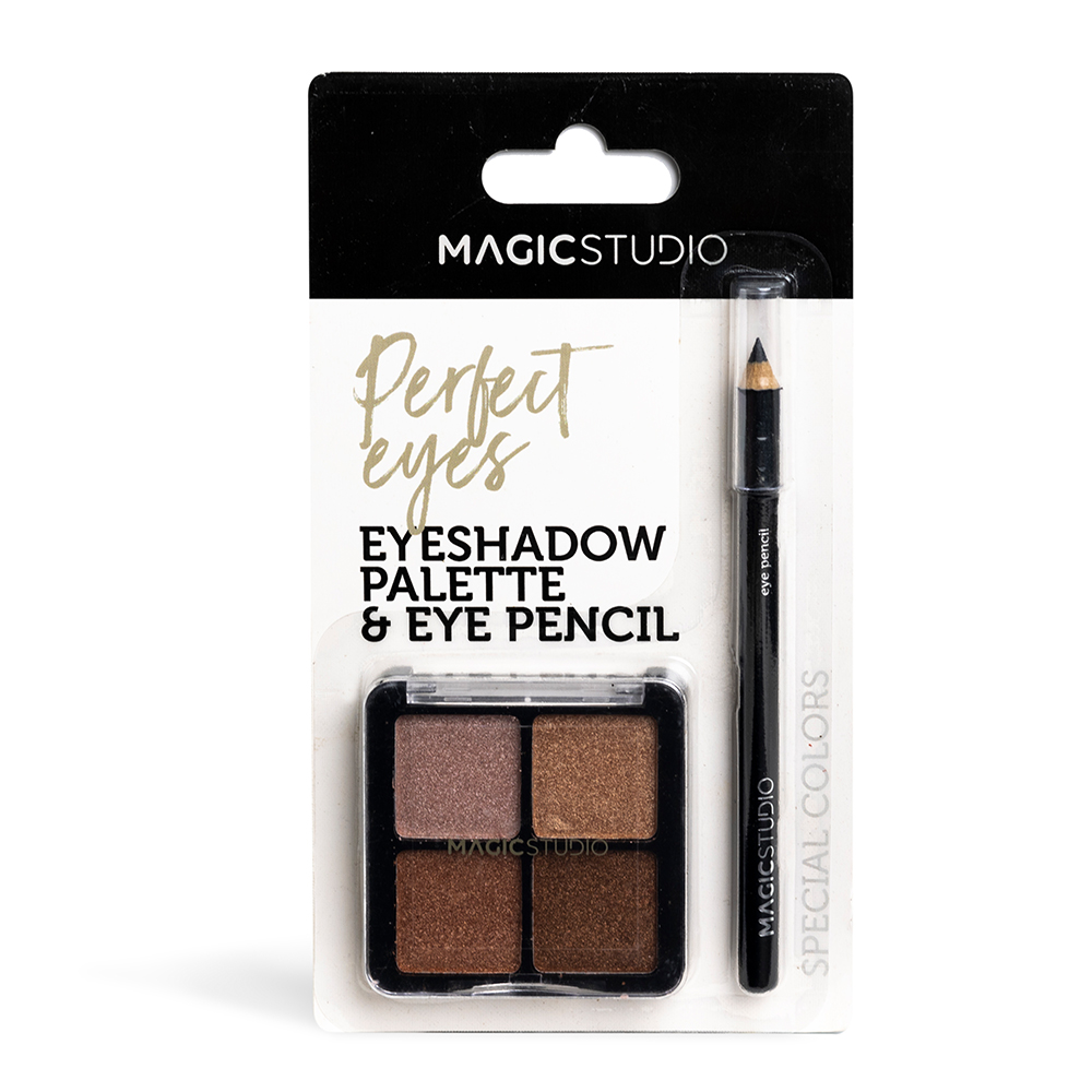 Paleta farduri si creion de ochi, Magic Studio, Brown