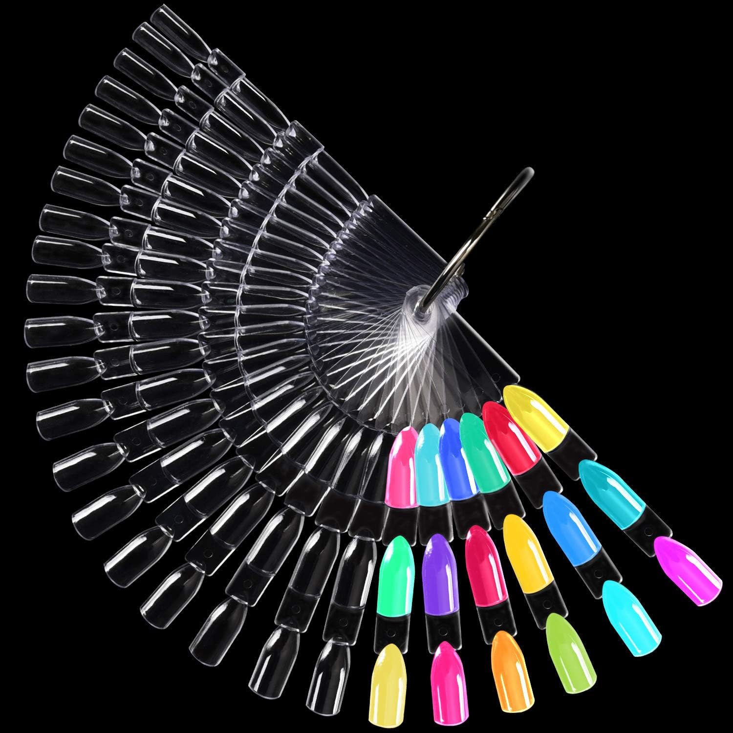 Paletar expunere culori, tipsuri unghii false 50 culori, Transparent, [3],https:lilarossa.ro