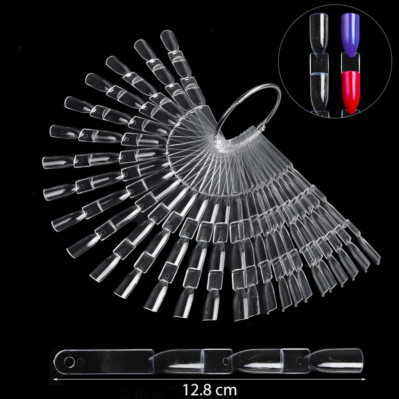Paletar expunere culori, tipsuri unghii false 50 culori, Transparent, [2],https:lilarossa.ro