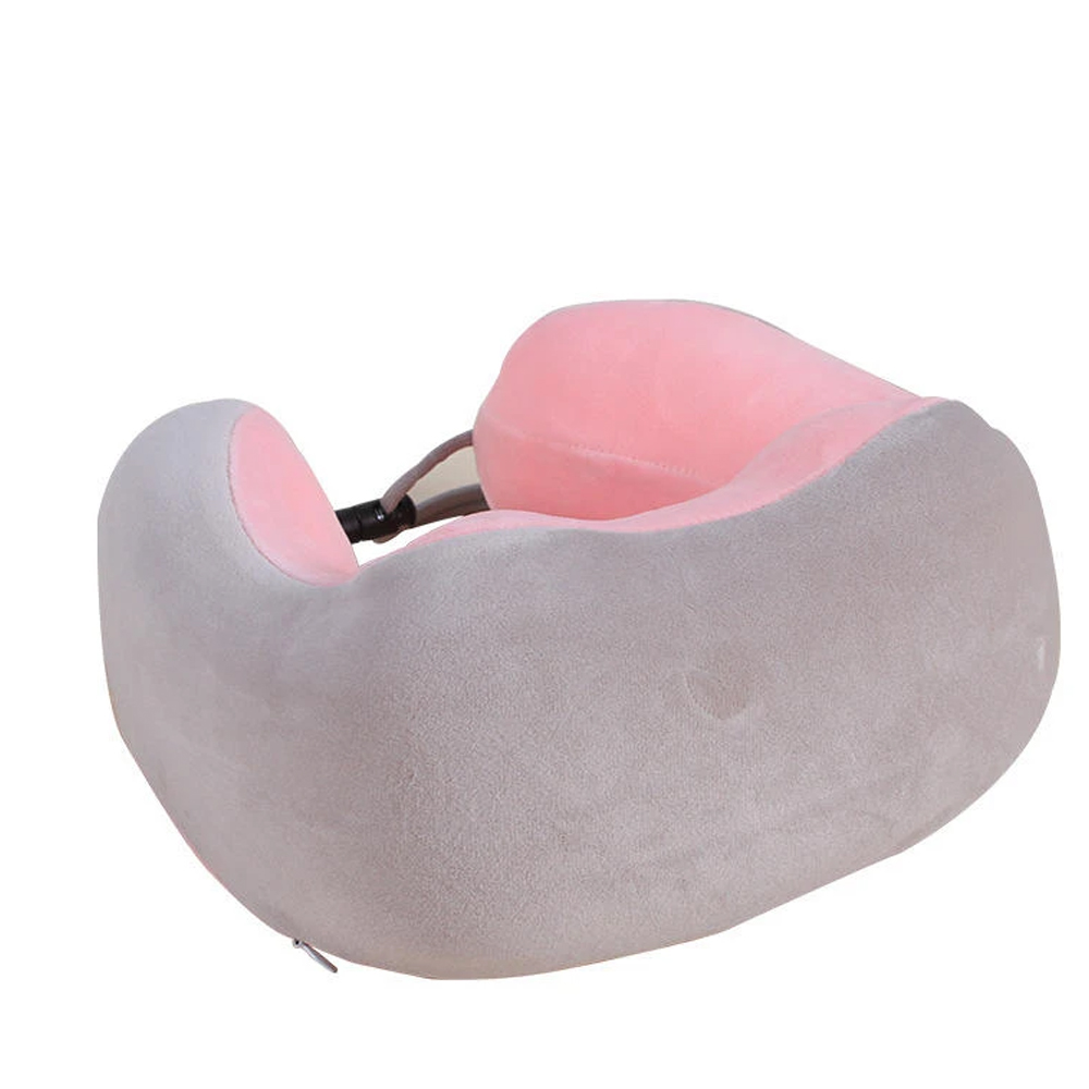 Perna de masaj electrica Lila Care, in forma de U, suport cervical, terapie magnetica, Gri/Roz, [2],https:lilarossa.ro