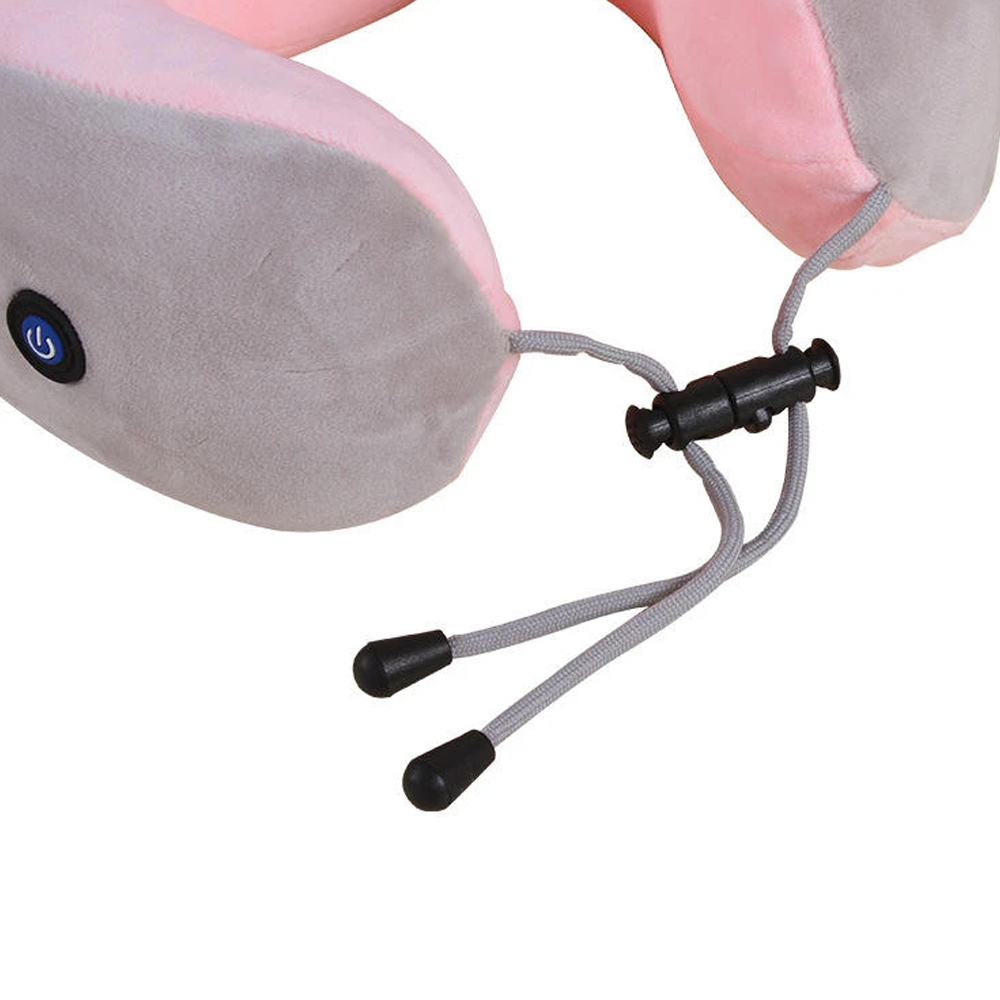 Perna de masaj electrica Lila Care, in forma de U, suport cervical, terapie magnetica, Gri/Roz, [4],https:lilarossa.ro