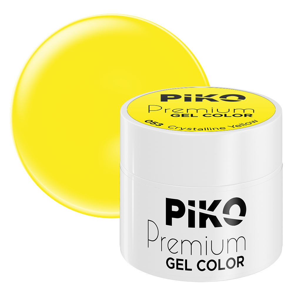 Gel color Piko, Premium, 5g, 053 Crystalline Yellow #053 imagine pret reduceri