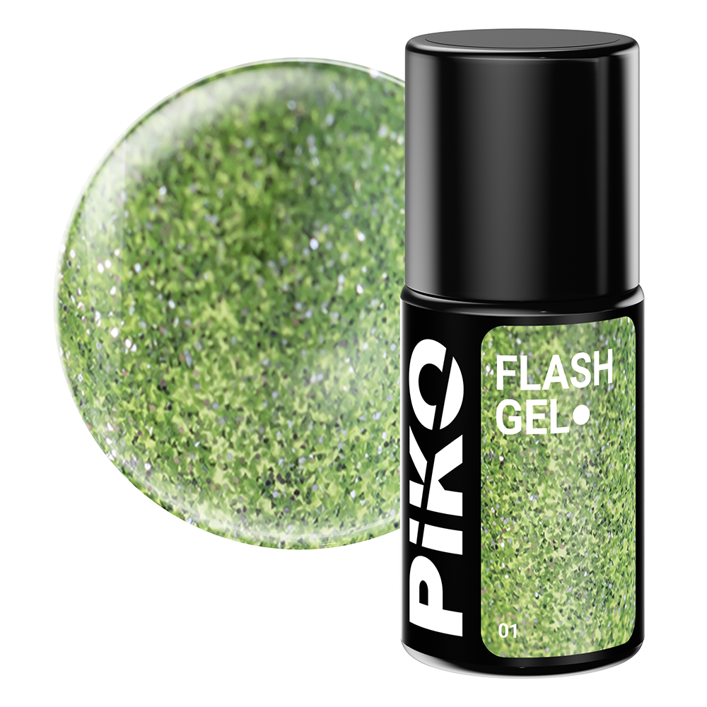 Oja semipermanenta Piko, Flash Gel, 7 g, 01 Green lila-rossa.ro imagine noua 2022