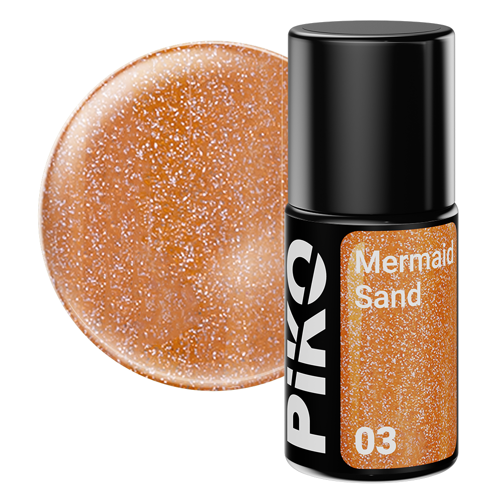 Oja semipermanenta Piko, Mermaid Sand, 7 g, 03, Translucent Orange lila-rossa.ro imagine noua 2022