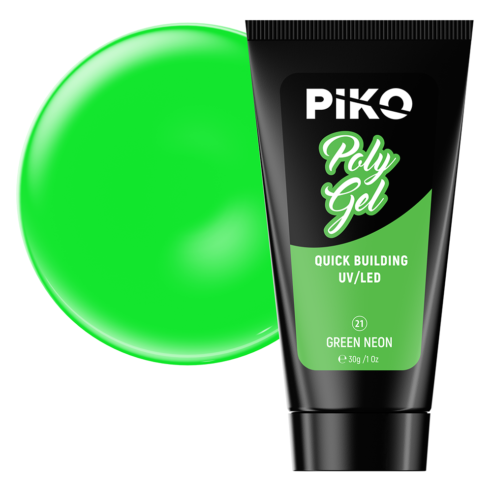 Polygel color, Piko, 30 g, 21 Green Neon Color imagine pret reduceri