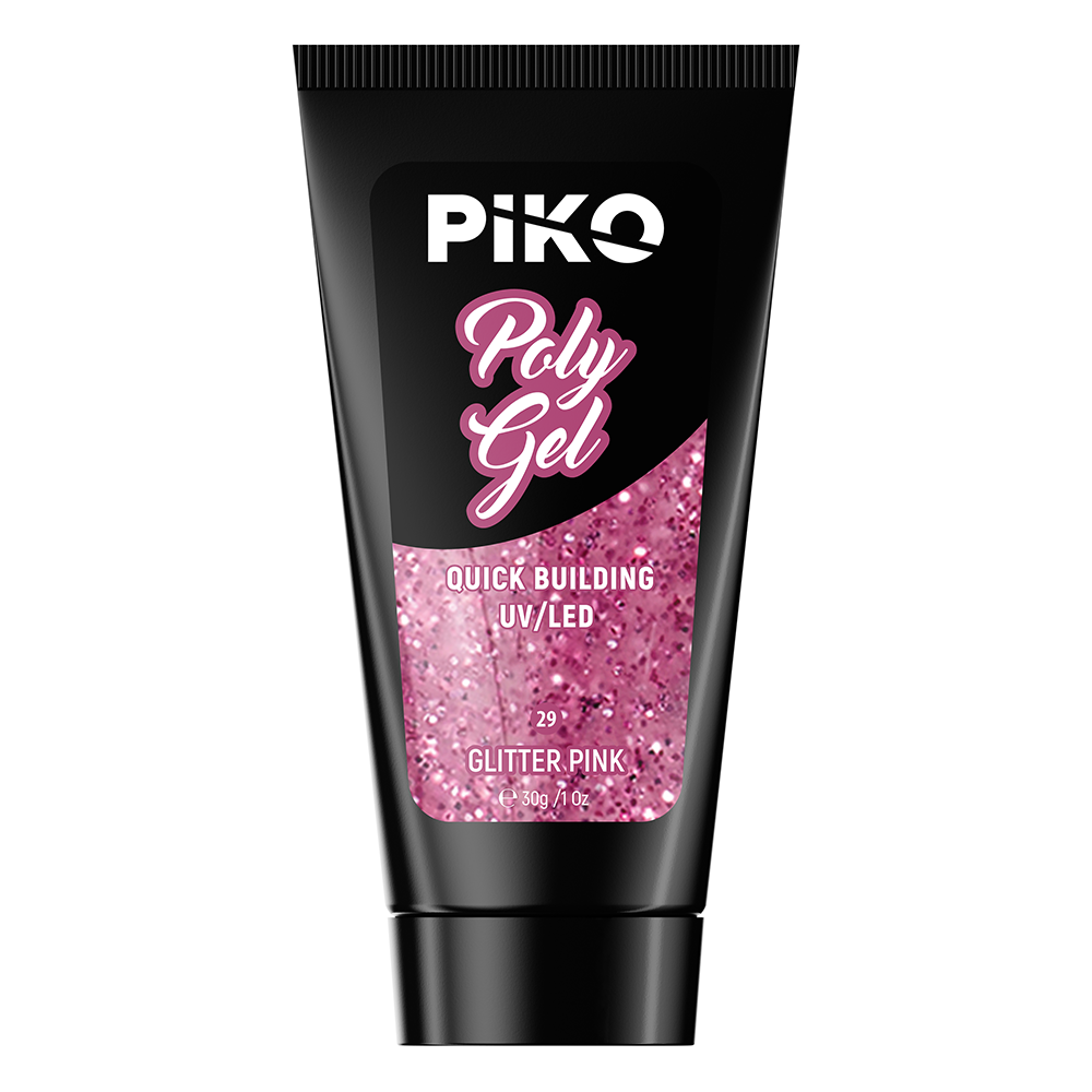 Polygel color, Piko, 30 g, 29 Glitter Pink, [4],https:lilarossa.ro