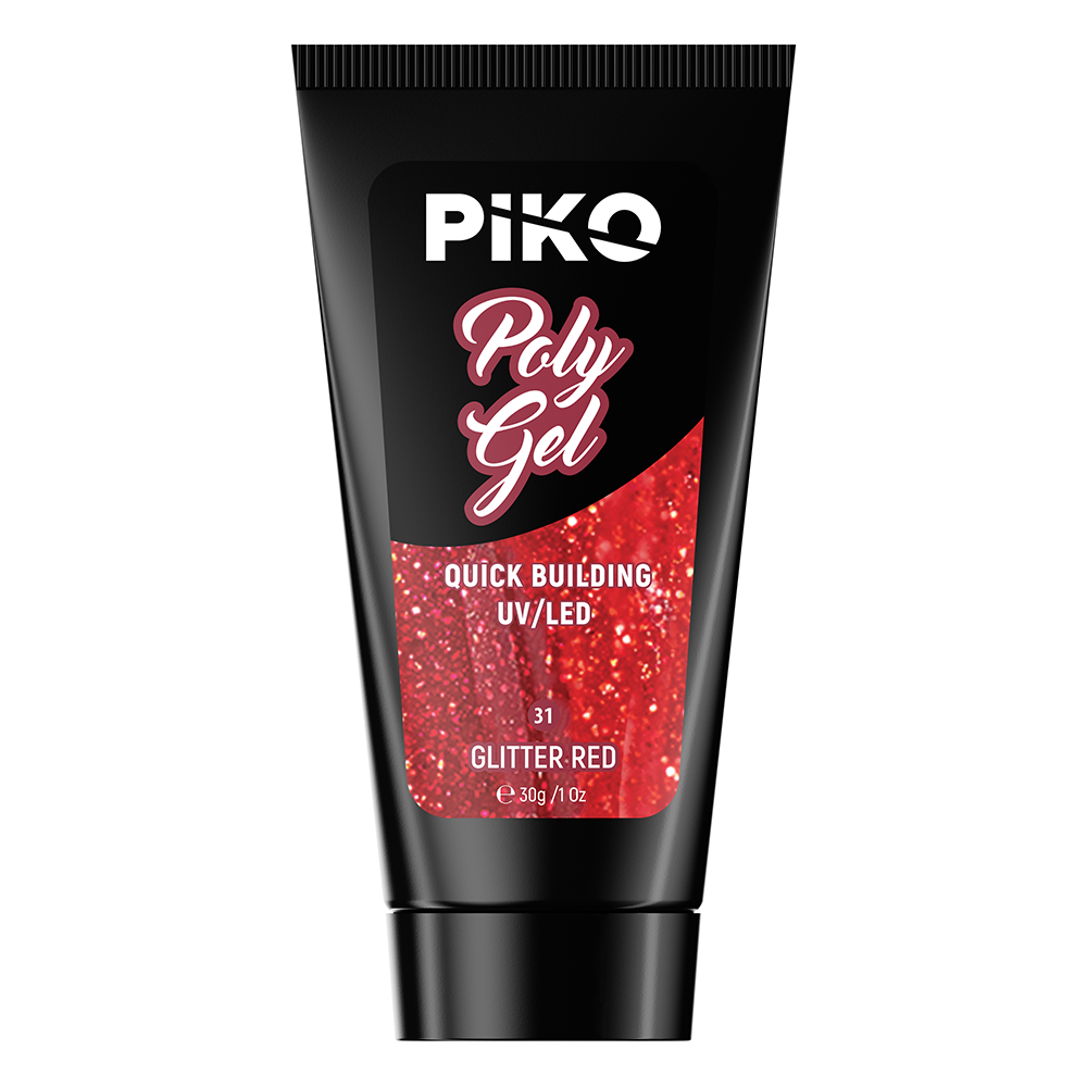 Polygel color, Piko, 30 g, 31 Glitter Red, [3],https:lilarossa.ro