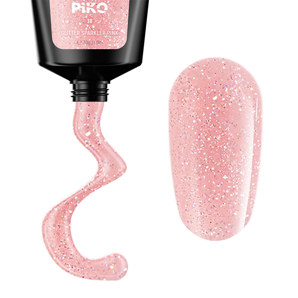 Polygel color, Piko, 30 g, 38 Glitter Sparkler Pink, [2],https:lilarossa.ro