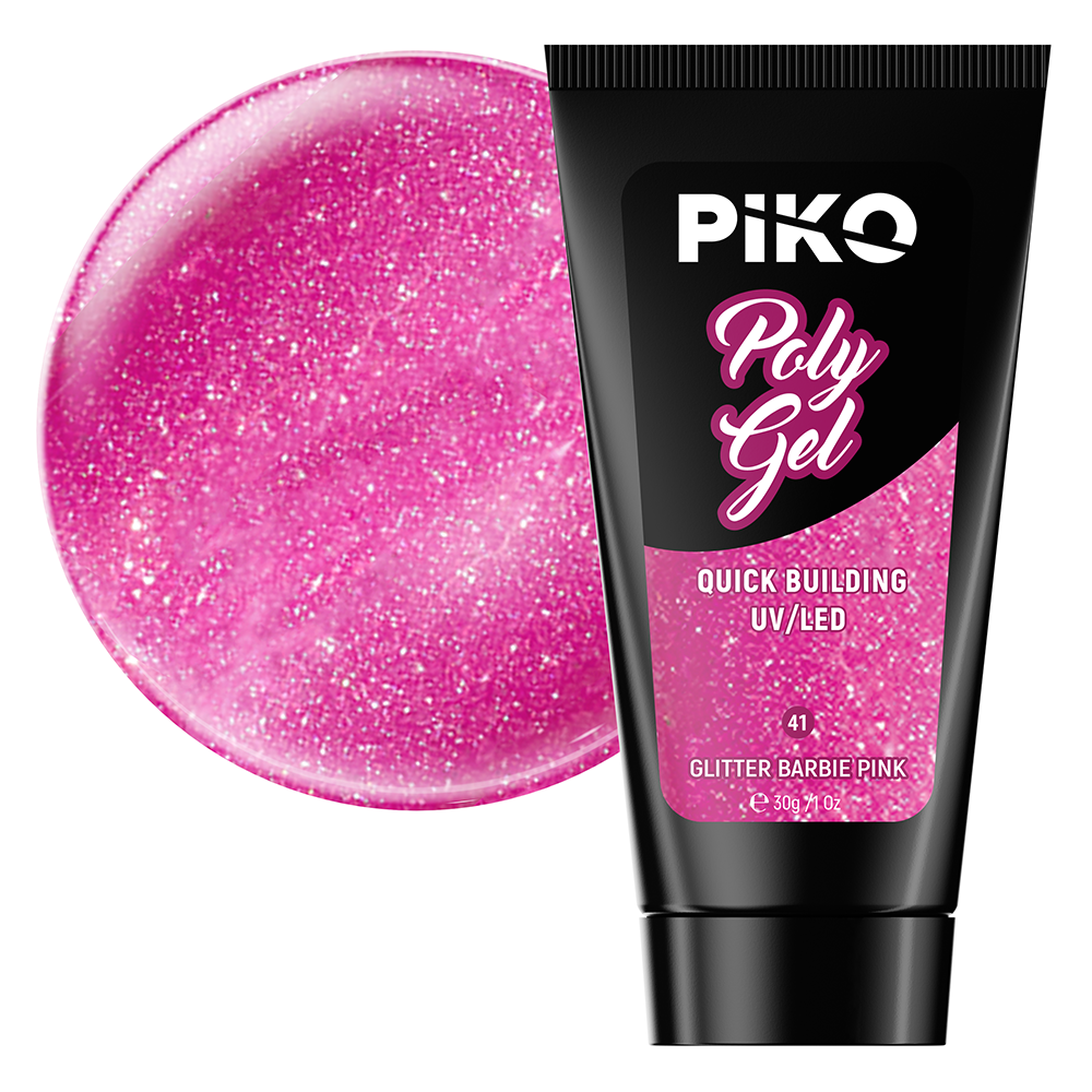 Polygel color, Piko, 30 g, 33 41 Glitter Barbie Pink