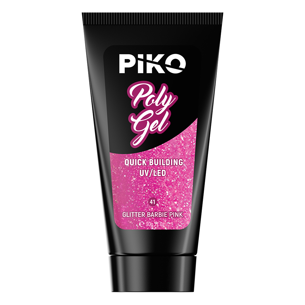 Polygel color, Piko, 30 g, 33  41 Glitter Barbie Pink, [3],https:lilarossa.ro