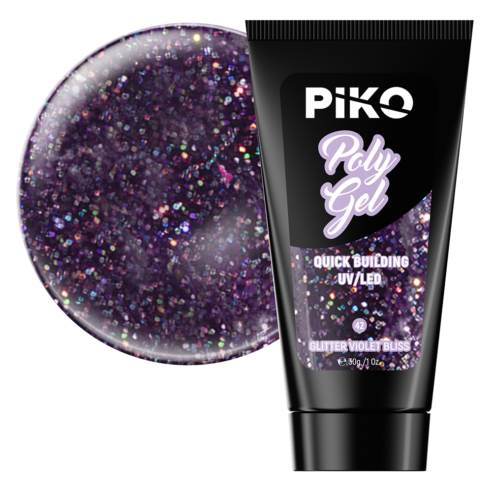 Polygel color, Piko, 30 g, 42 Glitter Violet Bliss lila-rossa.ro imagine noua 2022