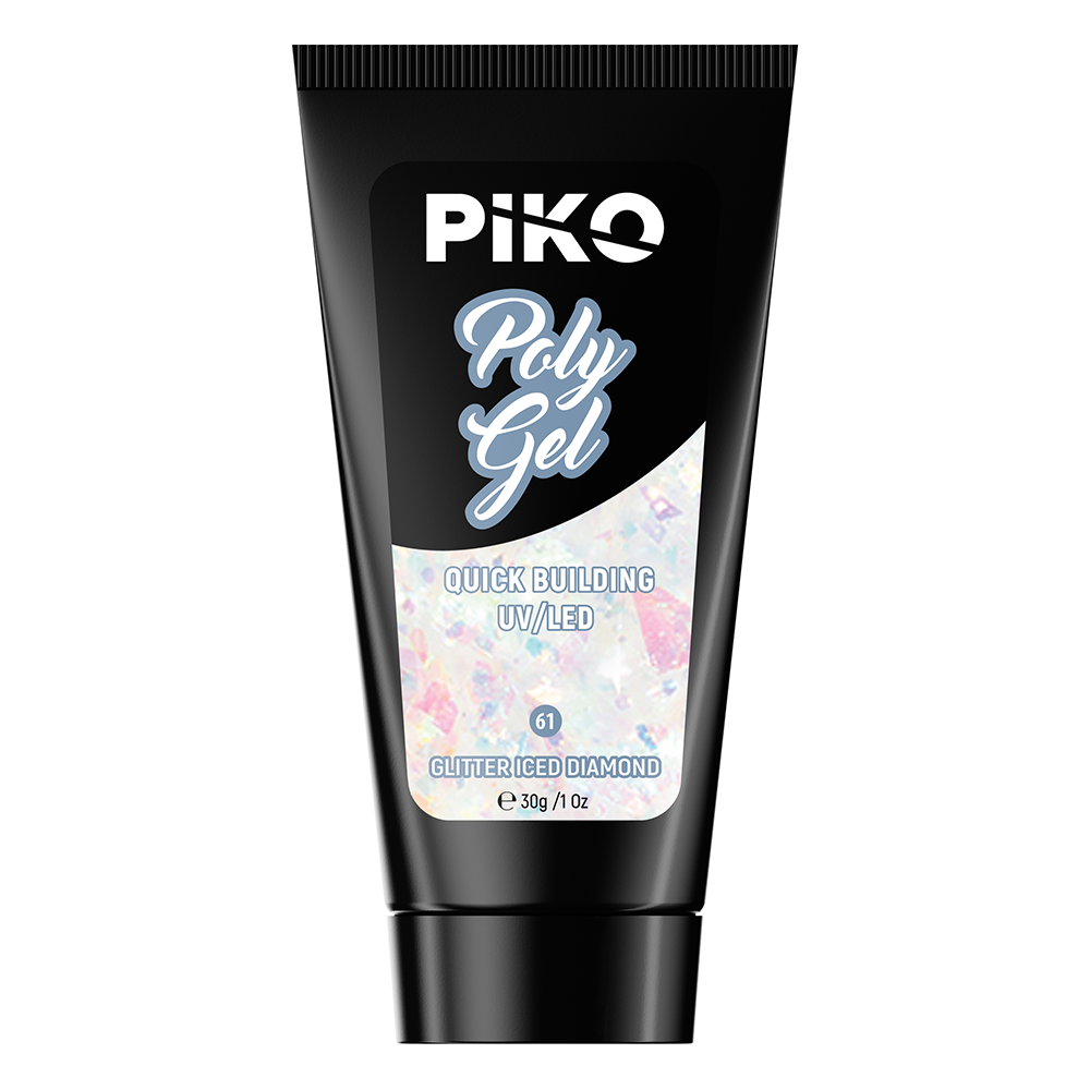 Polygel color, Piko, 30 g, 61 Glitter Iced Diamond, [3],https:lilarossa.ro
