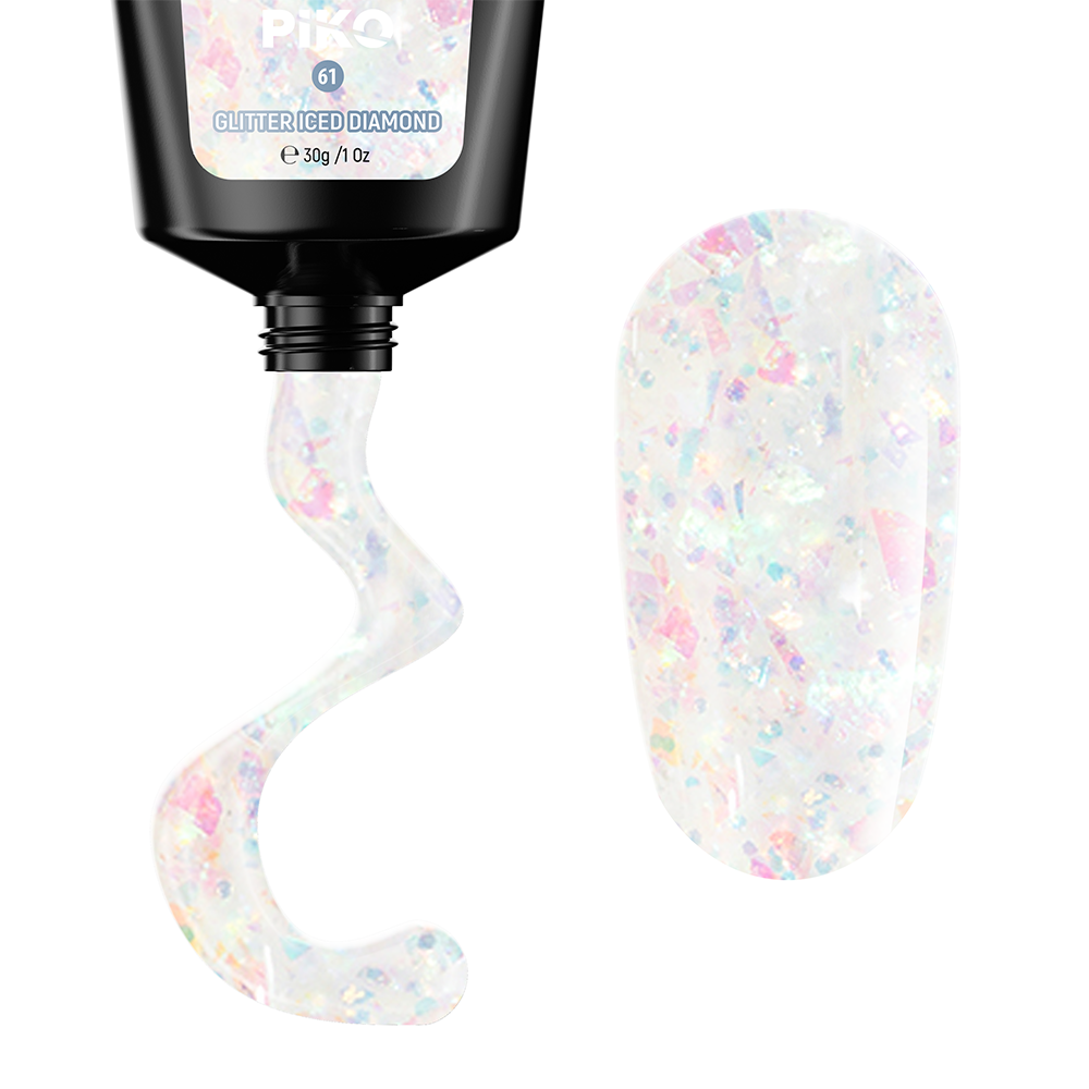 Polygel color, Piko, 30 g, 61 Glitter Iced Diamond, [2],https:lilarossa.ro