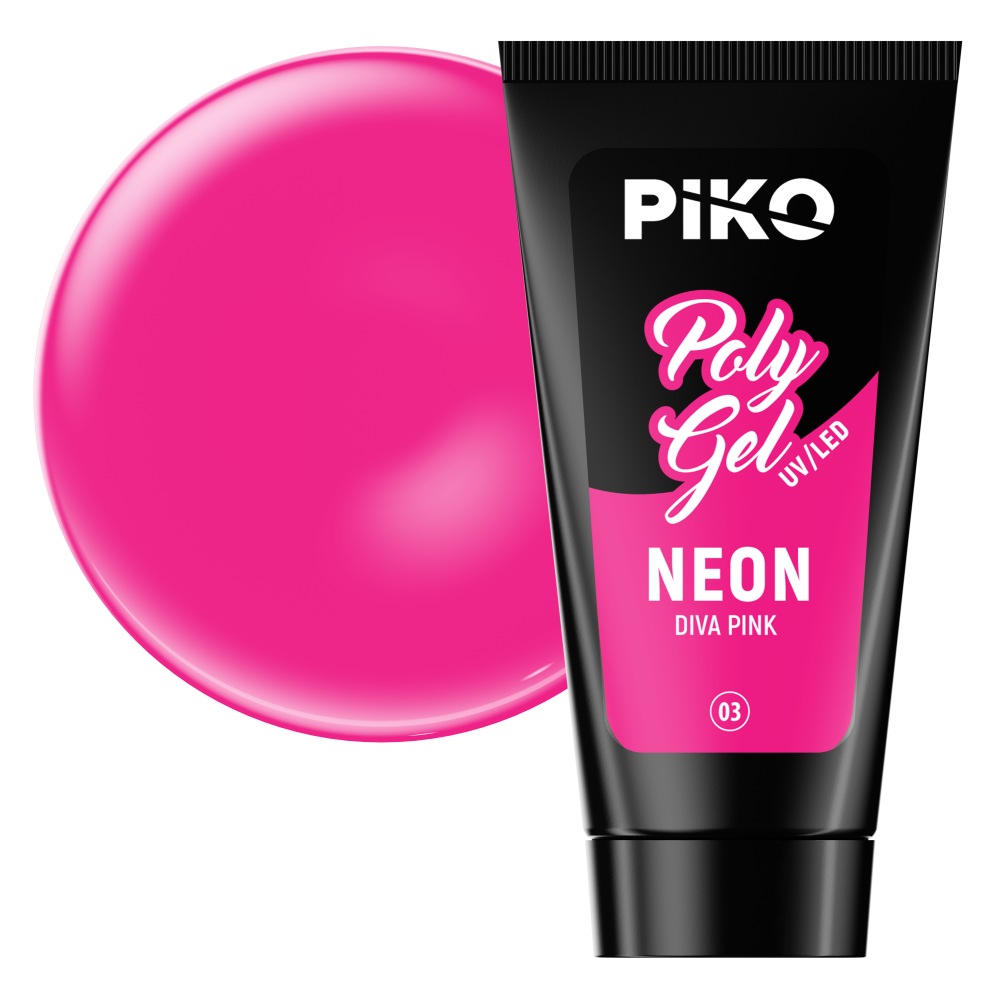 Polygel color Piko Neon, 30 ml, 03 Diva Pink Color