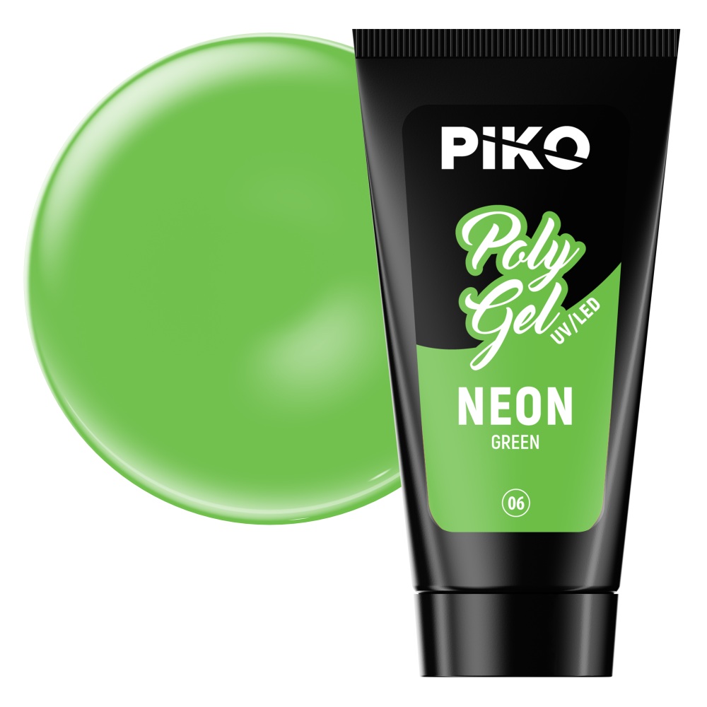Polygel color Piko Neon, 30 ml, 06 Green lila-rossa.ro imagine noua 2022