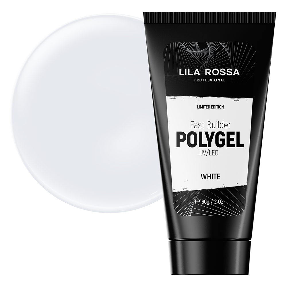 Polygel Lila Rossa Premium, 60 g, White Lila Rossa imagine noua 2022