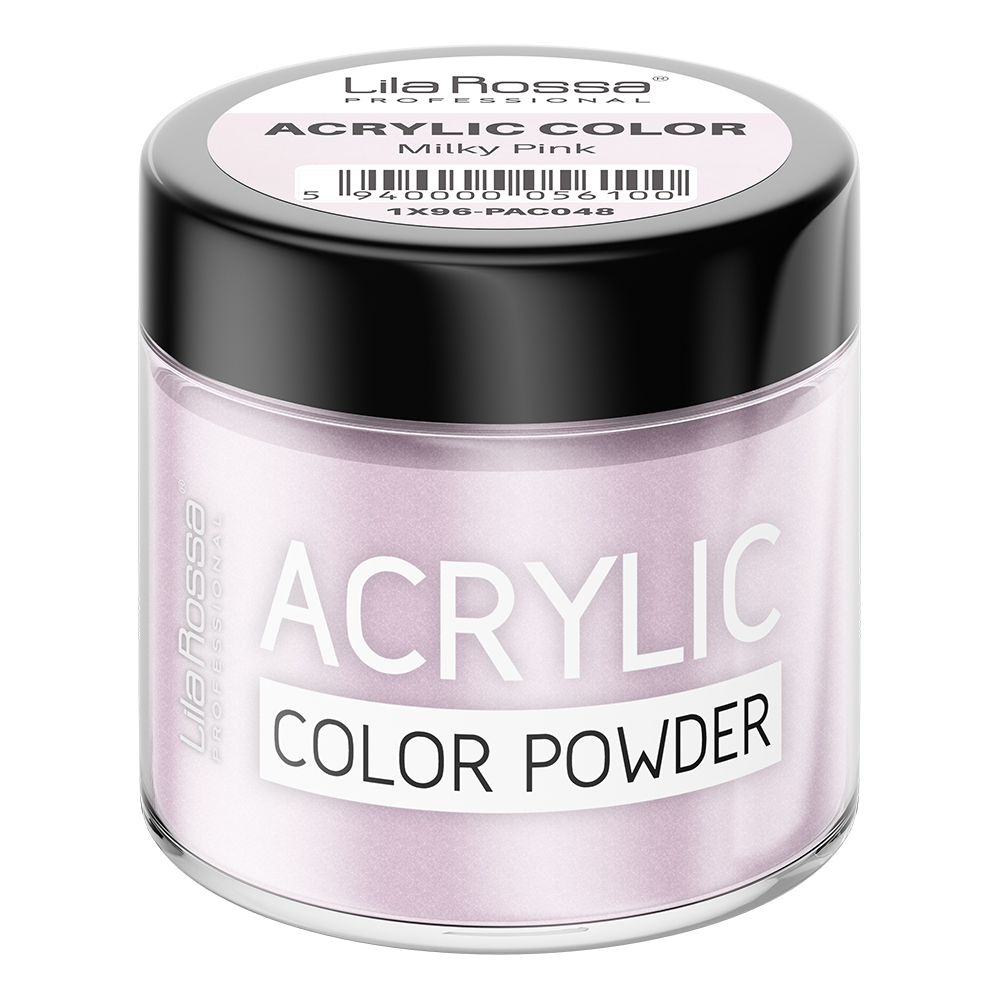 Pudra acrilica color, Lila Rossa, Milky Pink, 7 g, [2],https:lilarossa.ro