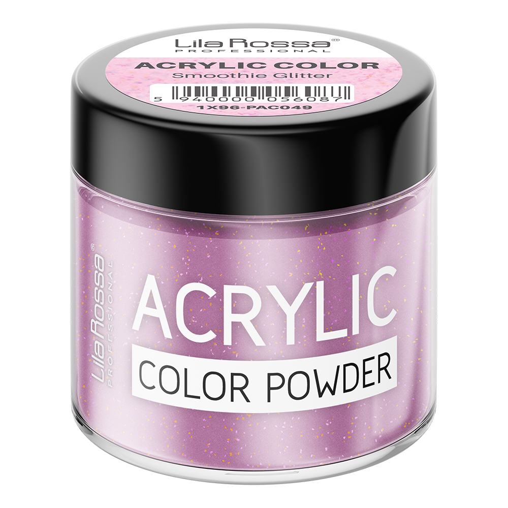 Pudra acrilica color, Lila Rossa, Smoothie Glitter, 7 g, [2],https:lilarossa.ro
