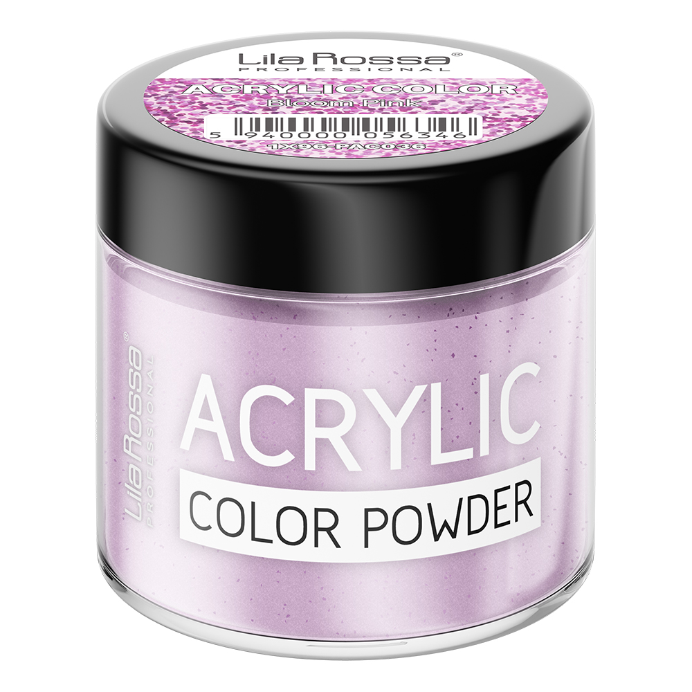 Pudra acrilica color, Lila Rossa, Bloom Pink, 7 g, [2],https:lilarossa.ro