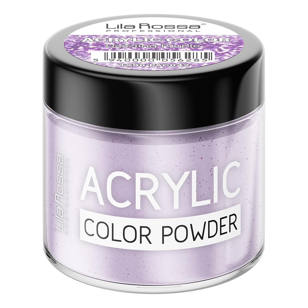 Pudra acrilica color, Lila Rossa, Dazzling Purple, 7 g, [2],https:lilarossa.ro