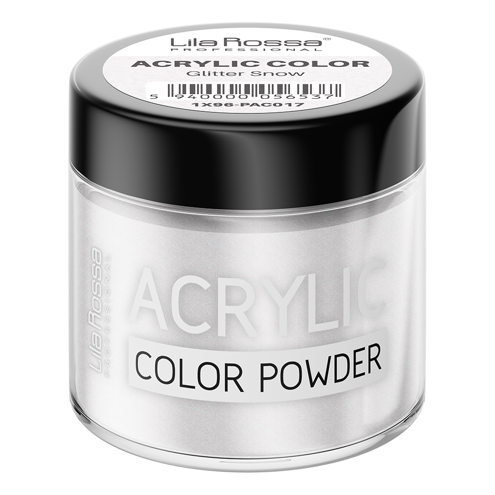Pudra acrilica color, Lila Rossa, Glitter Snow, 7 g, [2],https:lilarossa.ro