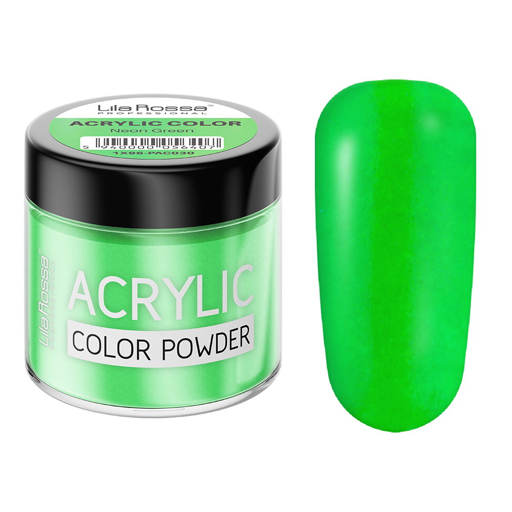 Pudra acrilica color, Lila Rossa, Neon Green, 7 g 