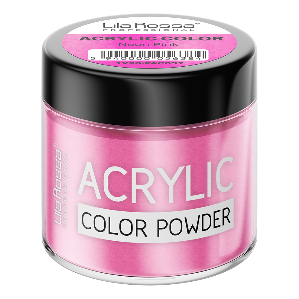 Pudra acrilica color, Lila Rossa, Neon Pink, 7 g, [2],https:lilarossa.ro