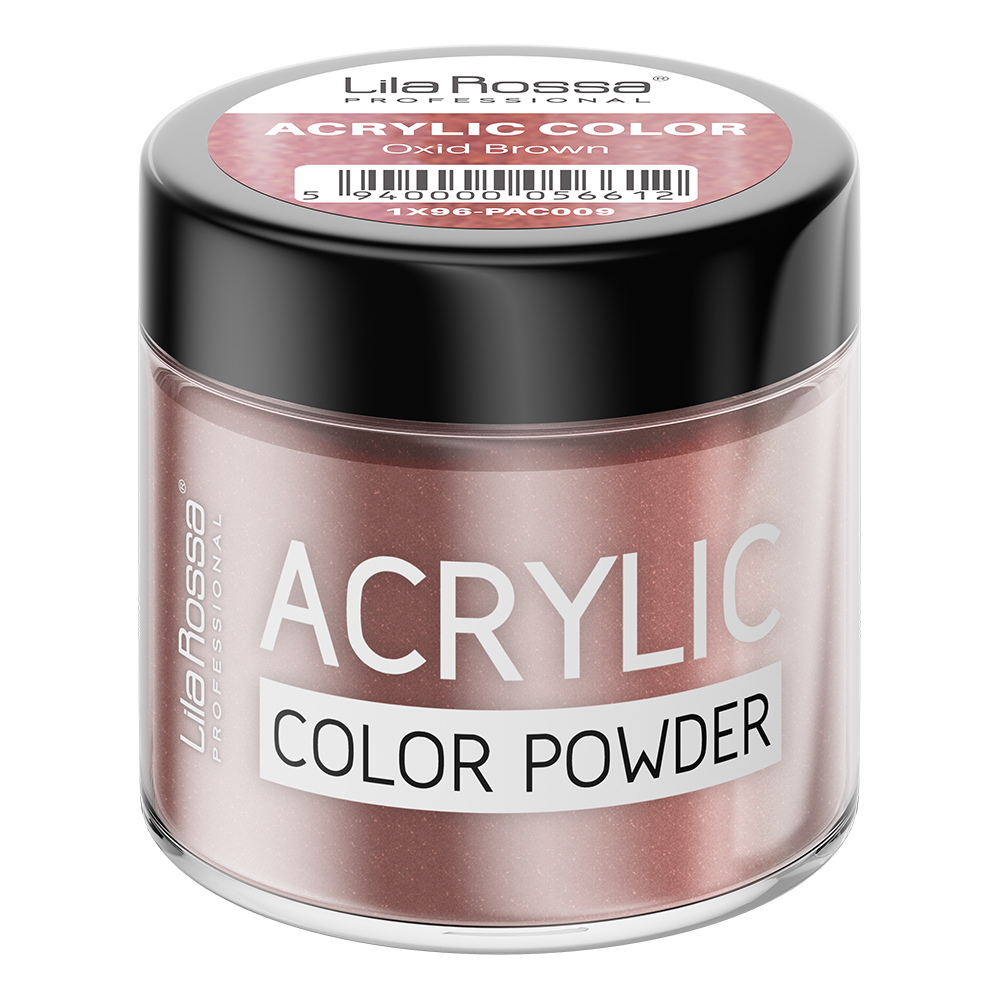 Pudra acrilica color, Lila Rossa, Oxid Brown, 7 g, [2],https:lilarossa.ro