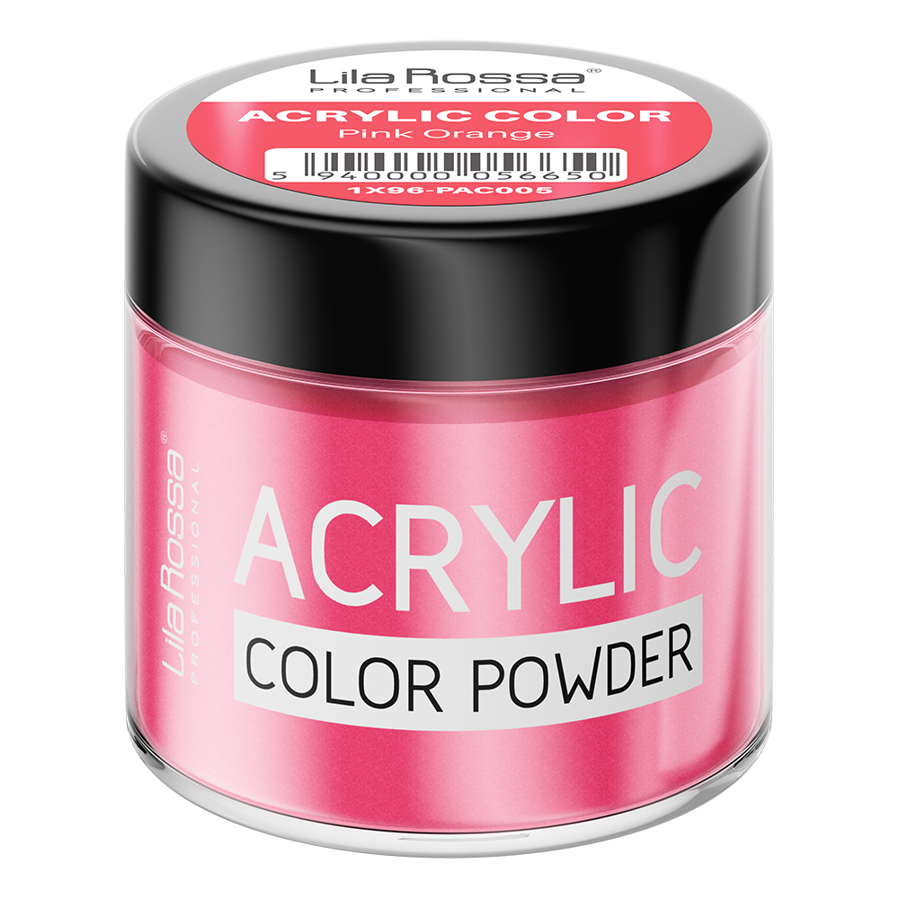 Pudra acrilica color, Lila Rossa, Pink Orange, 7 g, [2],https:lilarossa.ro
