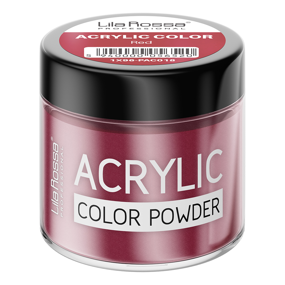 Pudra acrilica color, Lila Rossa, Red, 7 g, [2],https:lilarossa.ro
