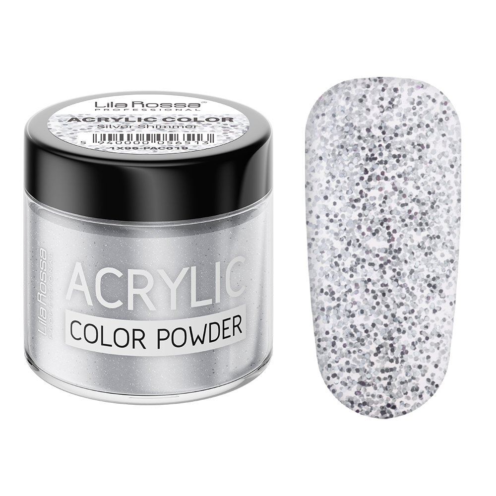 Pudra acrilica color, Lila Rossa, Silver Shimmer, 7 g acrilica imagine noua 2022