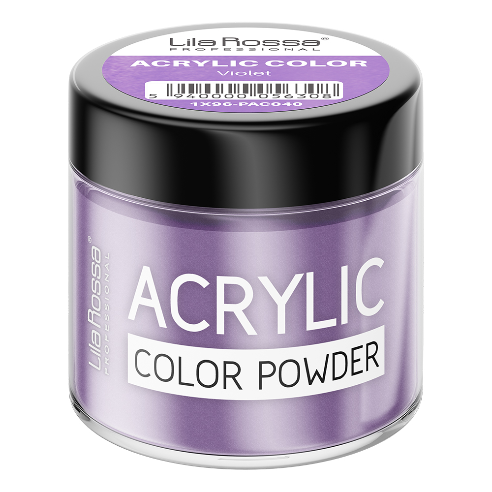 Pudra acrilica color, Lila Rossa, Violet, 7 g, [2],https:lilarossa.ro