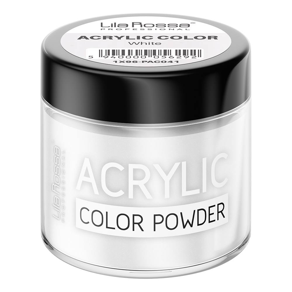Pudra acrilica color, Lila Rossa, White, 7 g, [2],https:lilarossa.ro