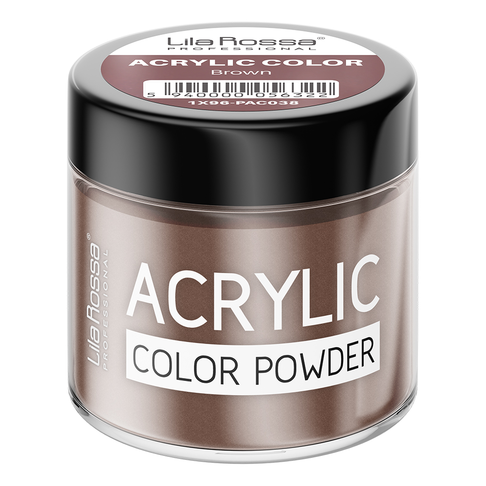 Pudra acrilica color, Lila Rossa, Brown, 7 g, [2],https:lilarossa.ro