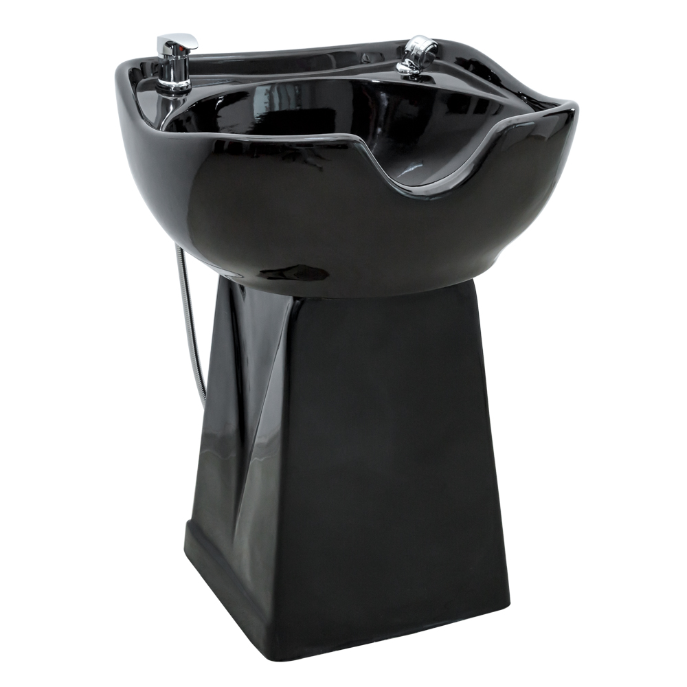 Scafa coafor Lila Rossa, unitate de spalare profesionala pentru salon coafor si frizerie, ceramica, negru, bx-6438, [2],https:lilarossa.ro
