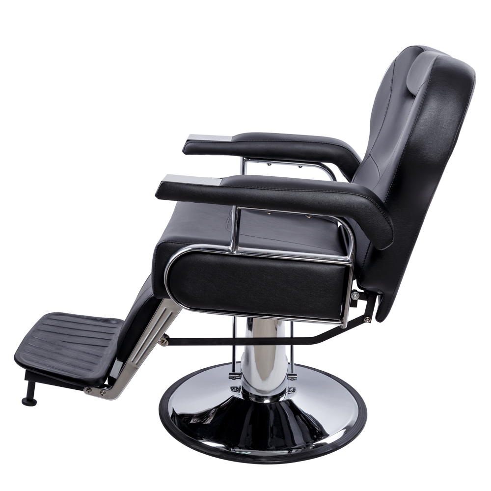 Scaun profesional pentru coafor si frizerie, Lila Rossa, reglabil pe inaltime, piele ecologica, negru, 3305, [5],https:lilarossa.ro