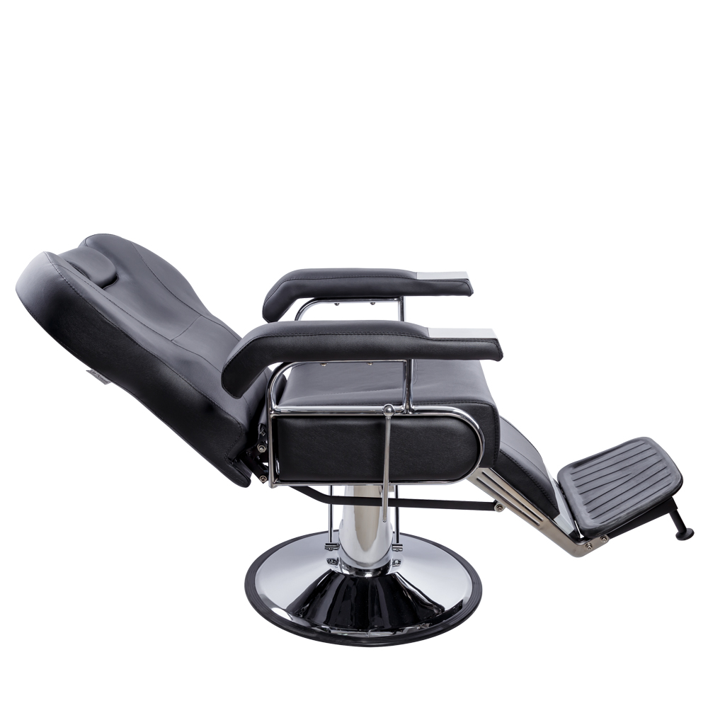 Scaun profesional pentru coafor si frizerie, Lila Rossa, reglabil pe inaltime, piele ecologica, negru, 3305, [4],https:lilarossa.ro