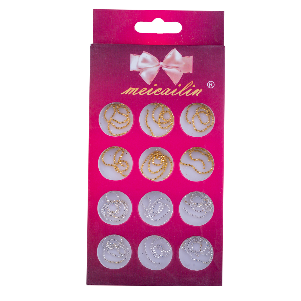 Set lantisor pentru unghii, aurii si argintii, [3],https:lilarossa.ro