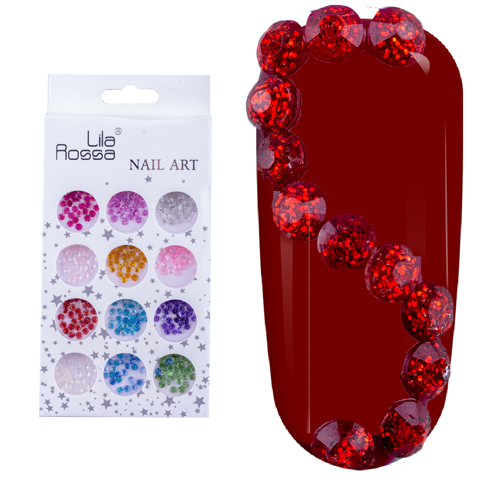 Set decoratiuni unghii, Lila Rossa, pietricele cu sclipici, [3],https:lilarossa.ro