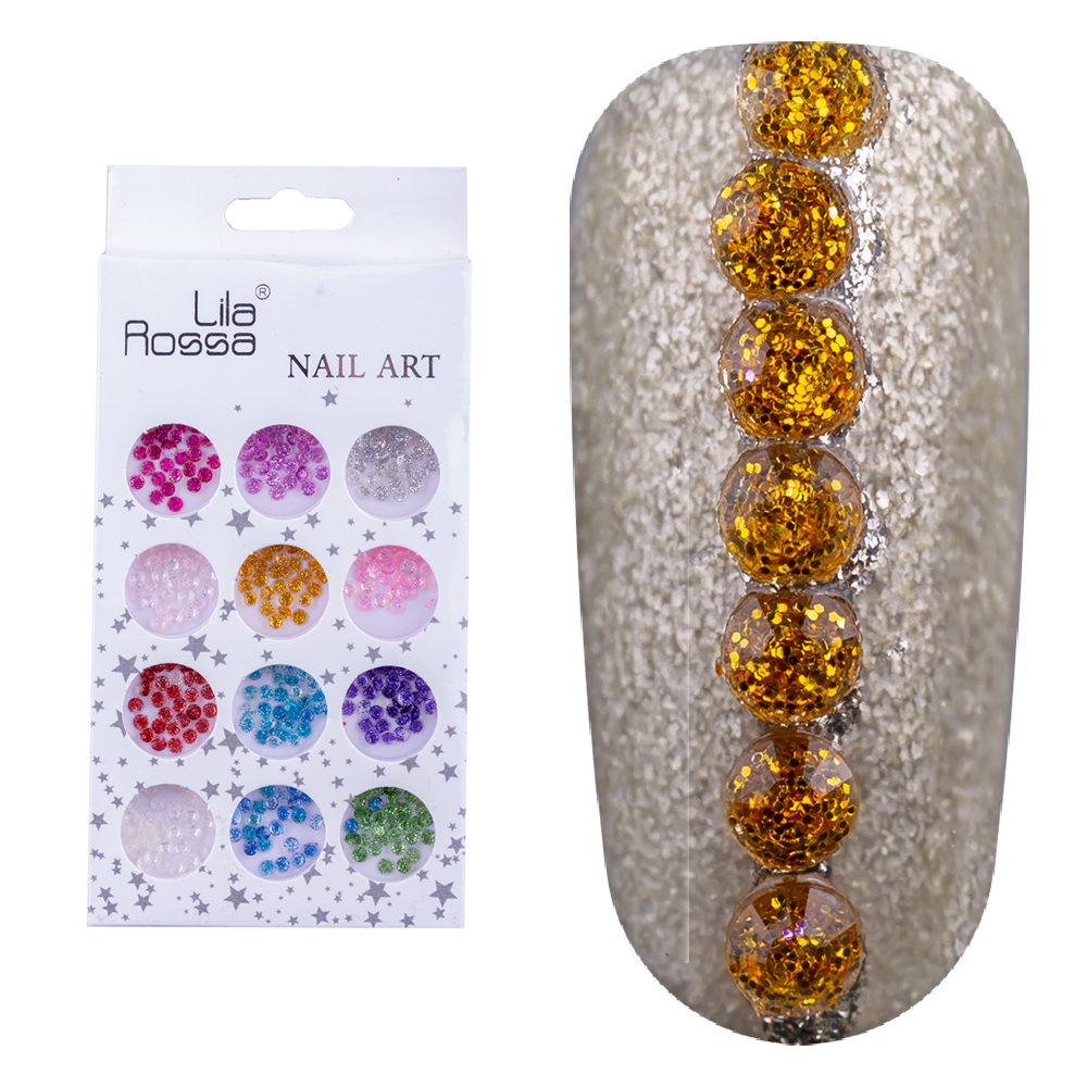 Set decoratiuni unghii, Lila Rossa, pietricele cu sclipici, [4],https:lilarossa.ro