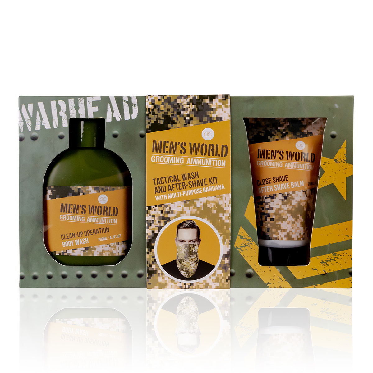 Set cadou barbati, gel de dus, after shave, esarfa, MEN'S WORLD
