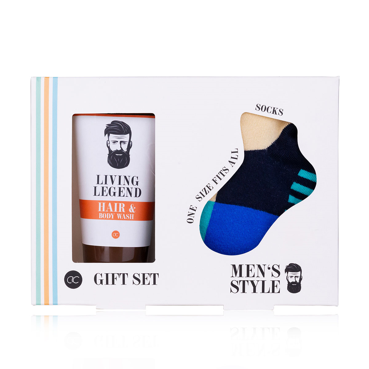 Set cadou barbati, gel de dus, sosete, MEN'S STYLE