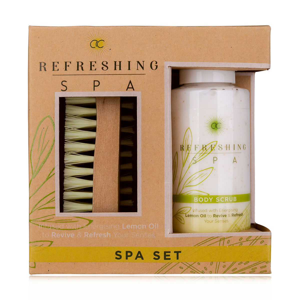 Set cadou femei, scrub, perie de masaj, REFRESHING SPA