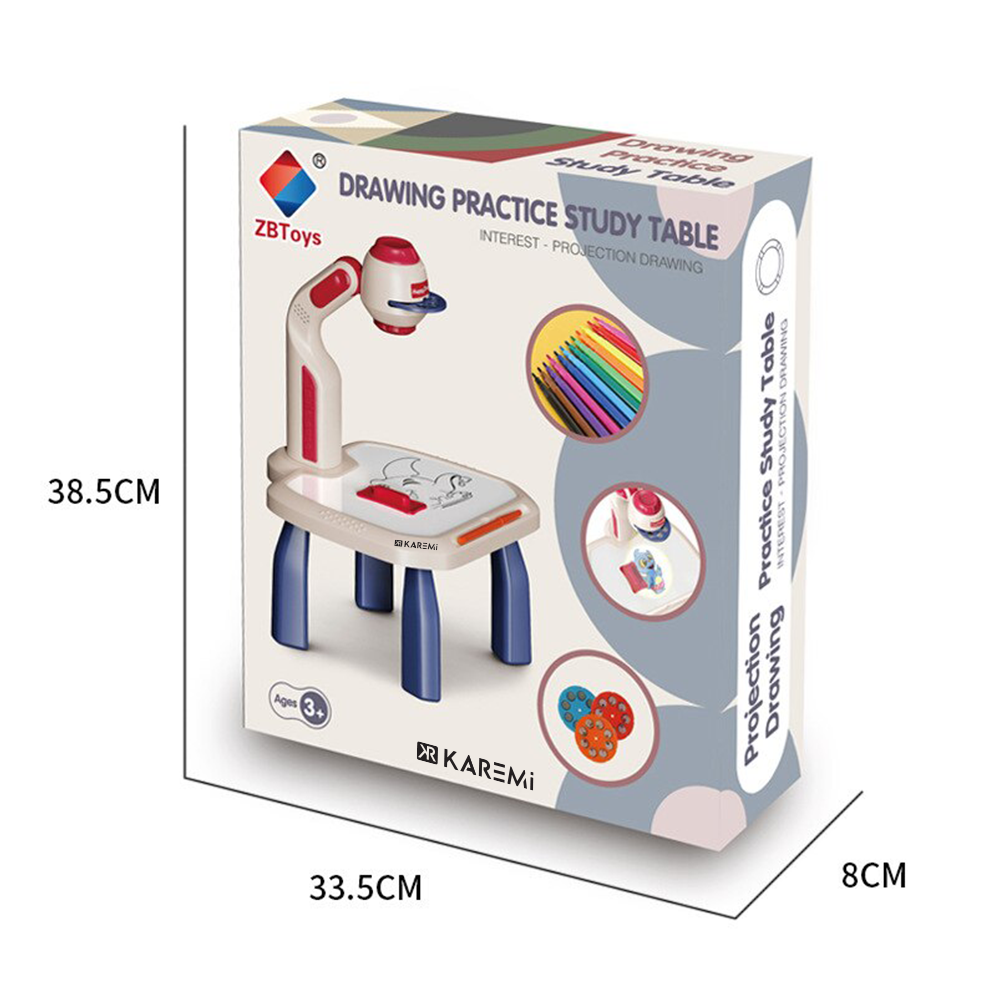 Set creativ pentru desen Karemi, cu proiector si accesorii incluse, joc educativ, 3-8 ani, [5],https:lilarossa.ro