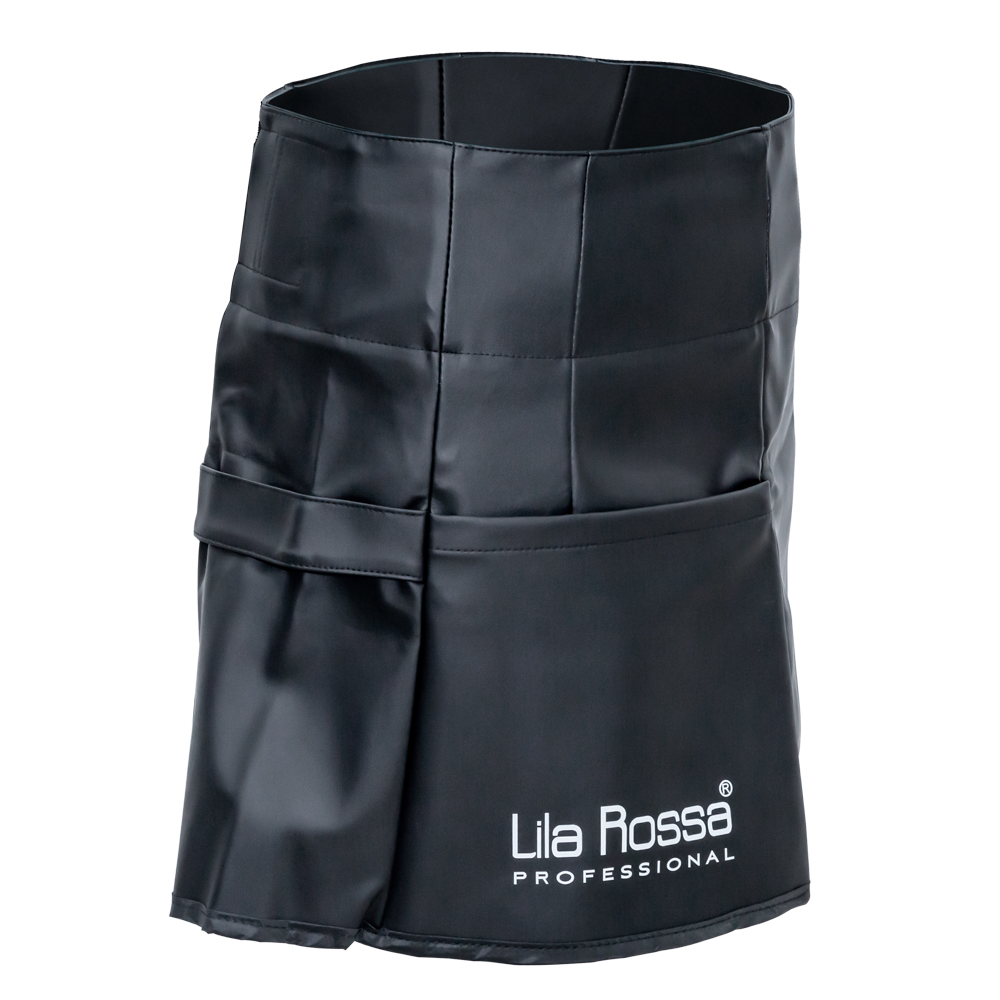 Sort pentru coafor si frizerie Lila Rossa, din piele ecologica, impermeabil, cu buzunar, cu snur reglabil, negru, a258 l, [2],https:lilarossa.ro