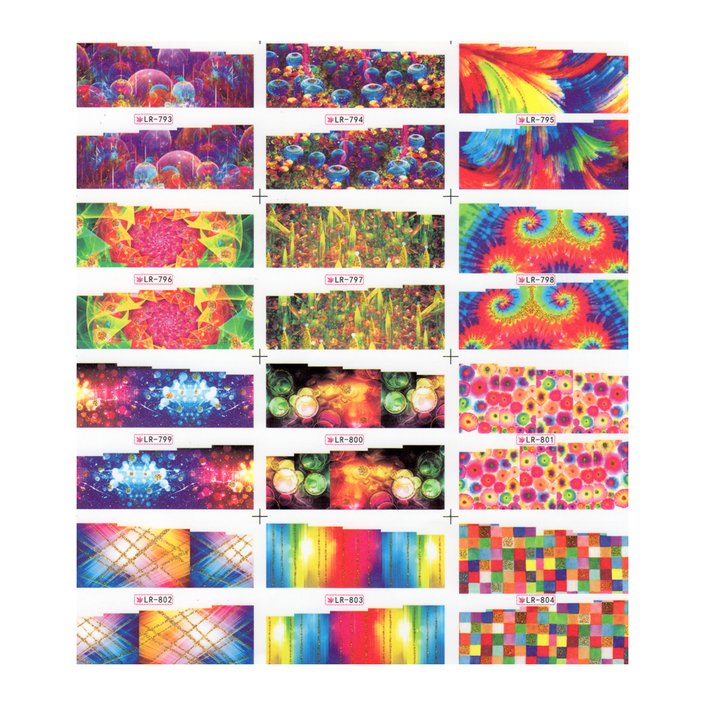 Sticker A4 pentru decor unghii 12 in 1, 793-804