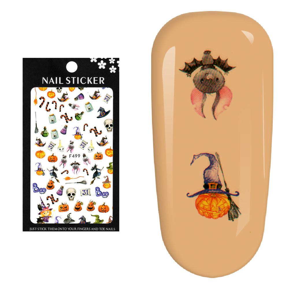 Stickere pentru decor unghii Lila Rossa, Halloween, f499, [2],https:lilarossa.ro