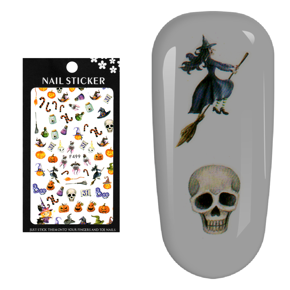 Stickere pentru decor unghii Lila Rossa, Halloween, f499, [3],https:lilarossa.ro