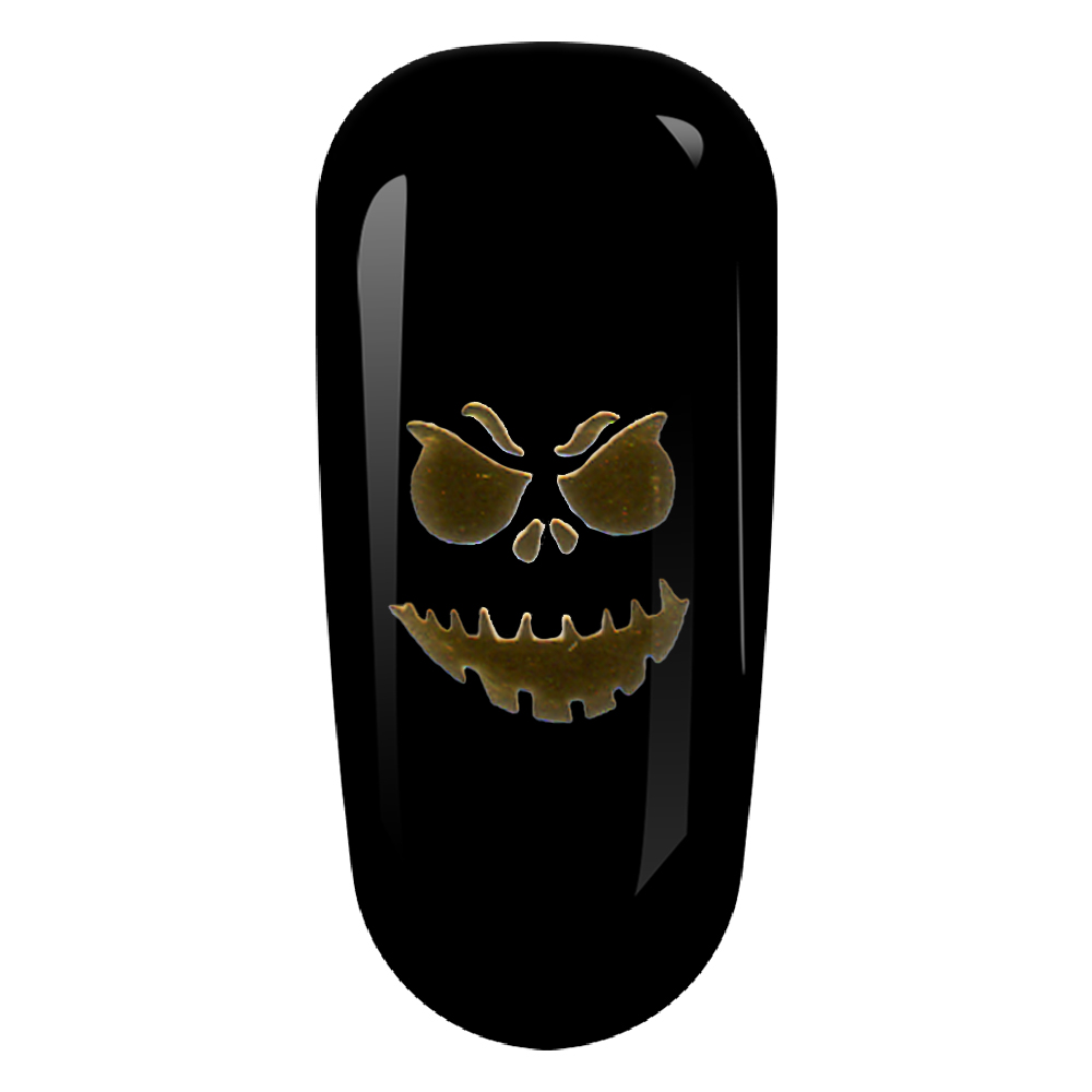 Stickere pentru decor unghii Lila Rossa, Halloween, f602-gold, [7],https:lilarossa.ro